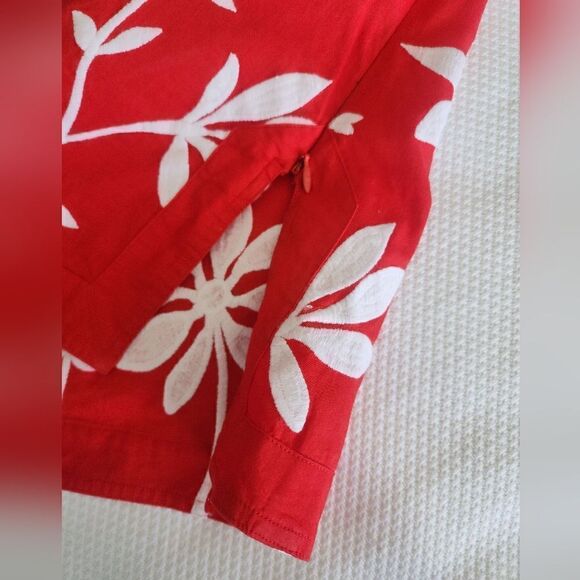 Talbots tunic full embroidery coastal summer resort tunic blouse - Picture 13 of 14